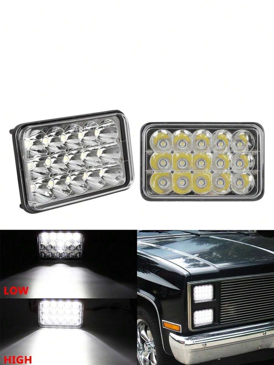 Faros LED luces delanteras rectangular