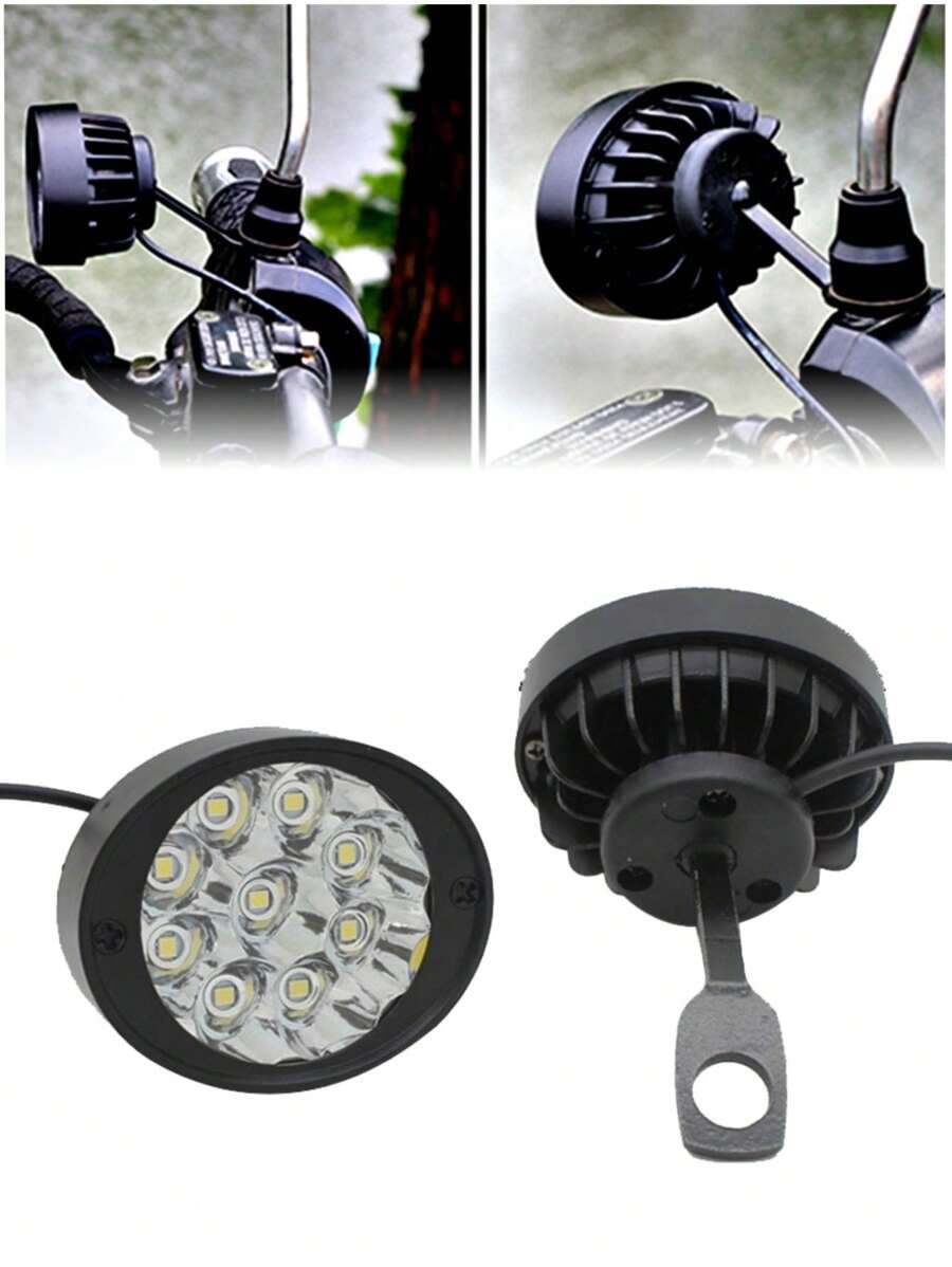 Faros auxiliares 9LED universales scooter motocicleta