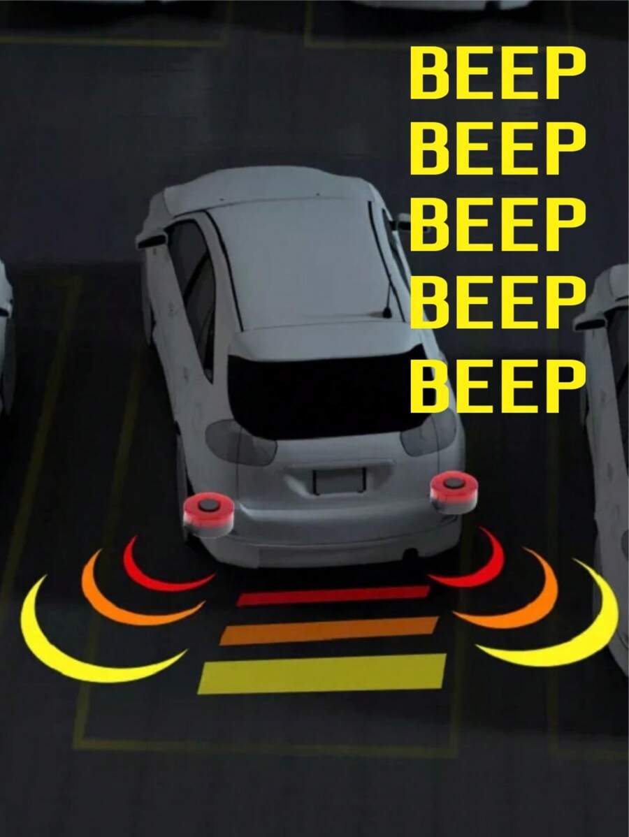 Bocina de reversa con luz intermitente para coche