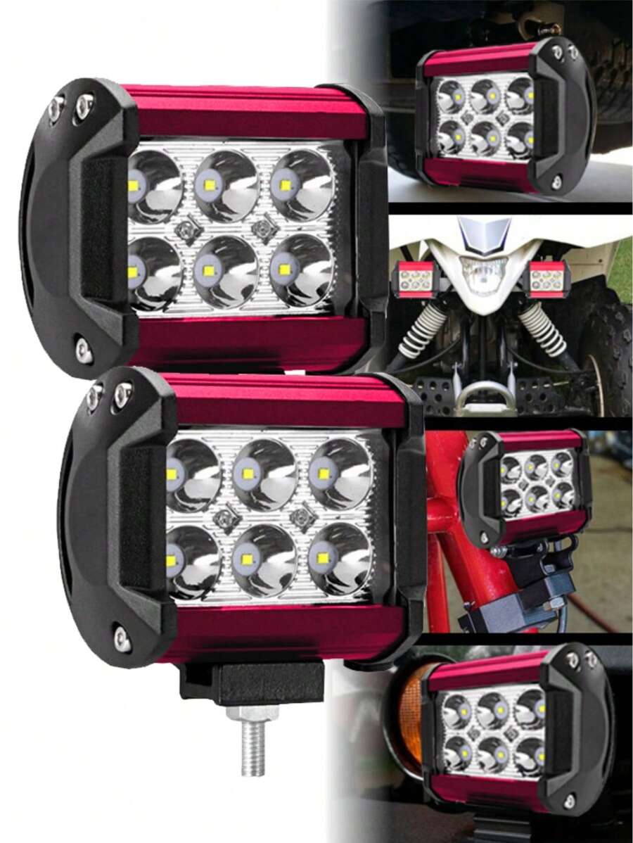 Faros luces delanteros cuadrados estroboscópico para vehiculos motocicleta