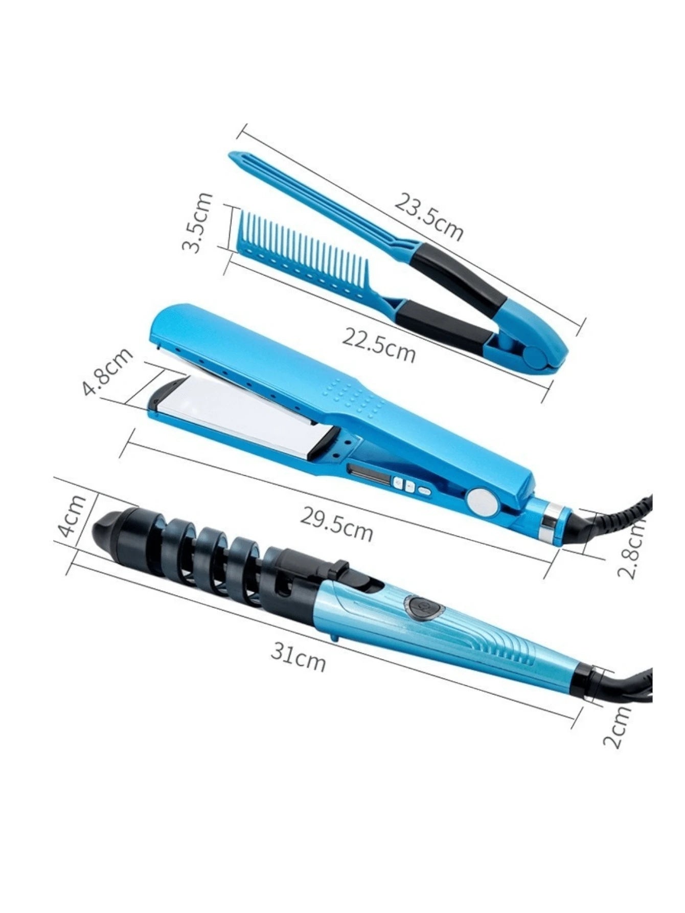 Kit 3 Plancha De Cabello