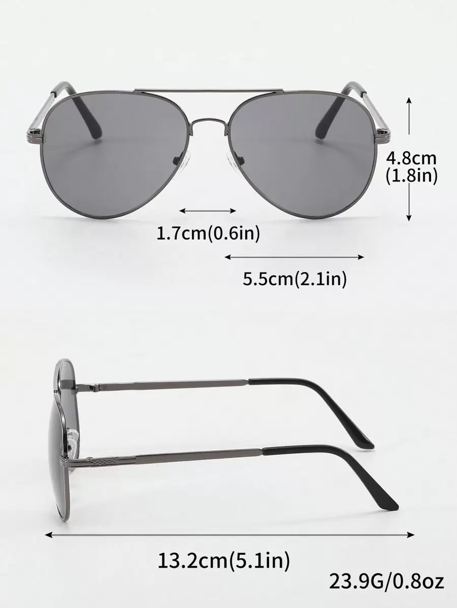 Gafas de moda de metal tipo piloto
