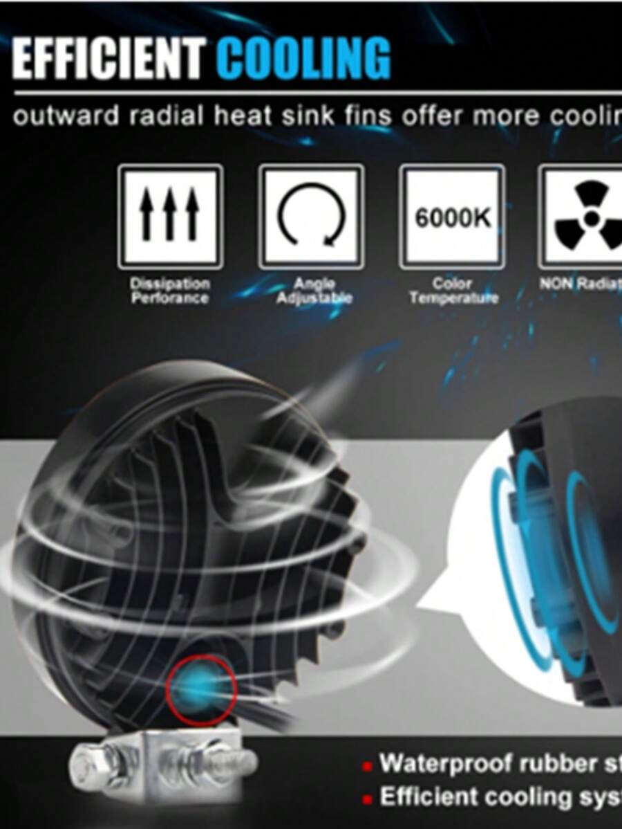 Faros auxiliares Redondos para coche moto