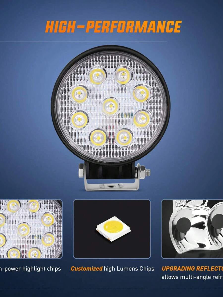 Faros auxiliares Redondos para coche moto