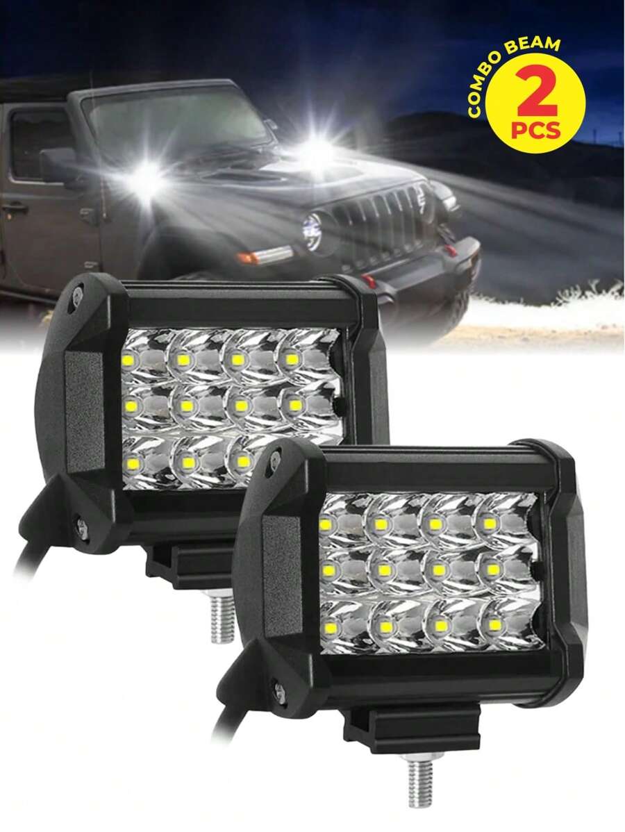 Faros Led cuadrados auxiliares para coche universales
