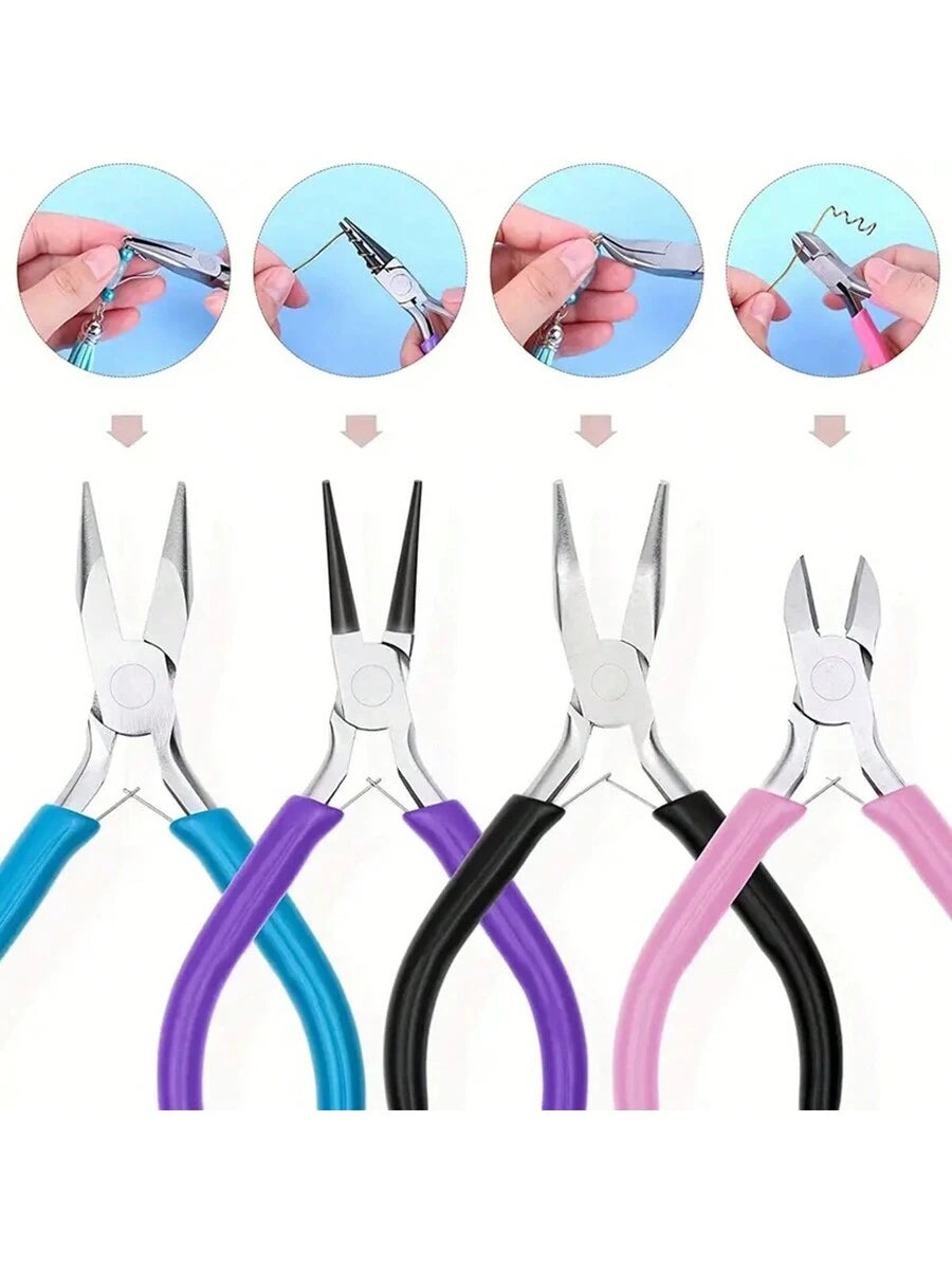 Set de 4 piezas de herramientas de alicates para joyería