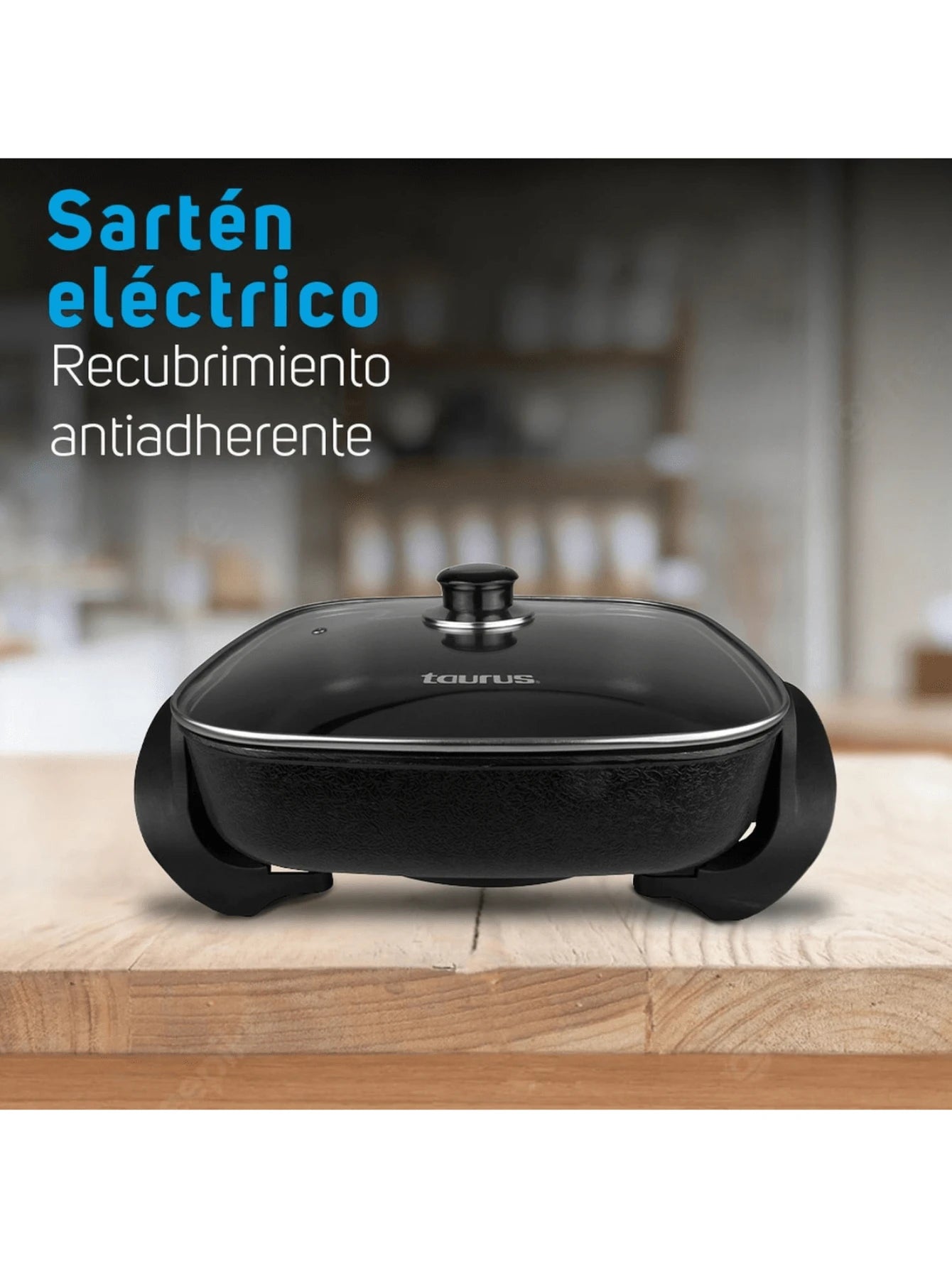 Sartén Eléctrica  A Vapor Taurus Odiseo Negra 2.5l