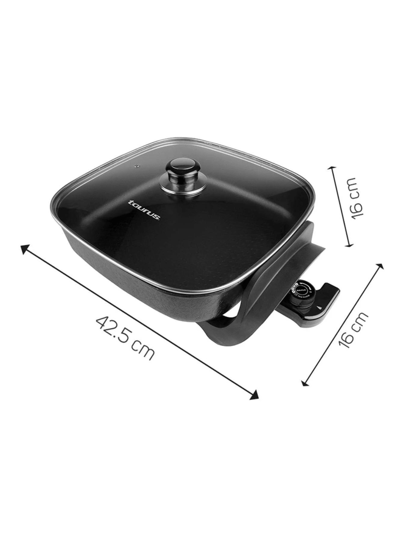 Sartén Eléctrica  A Vapor Taurus Odiseo Negra 2.5l