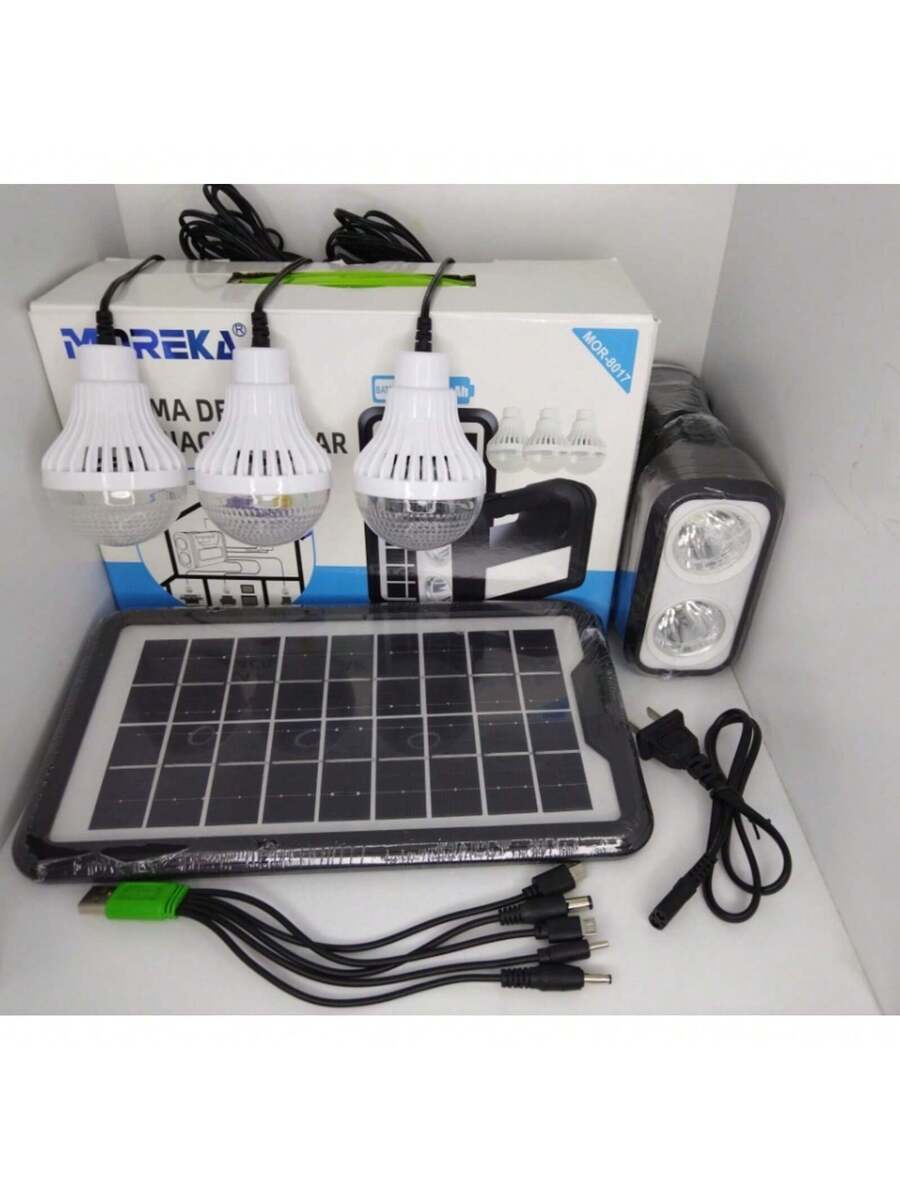 Kit solar camping luz solar portátil con foco