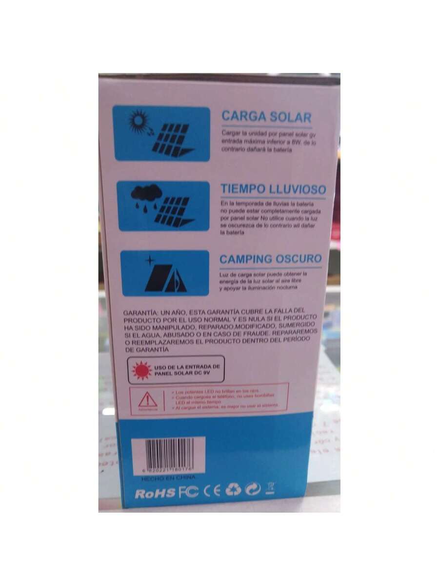 Kit solar camping luz solar portátil con foco