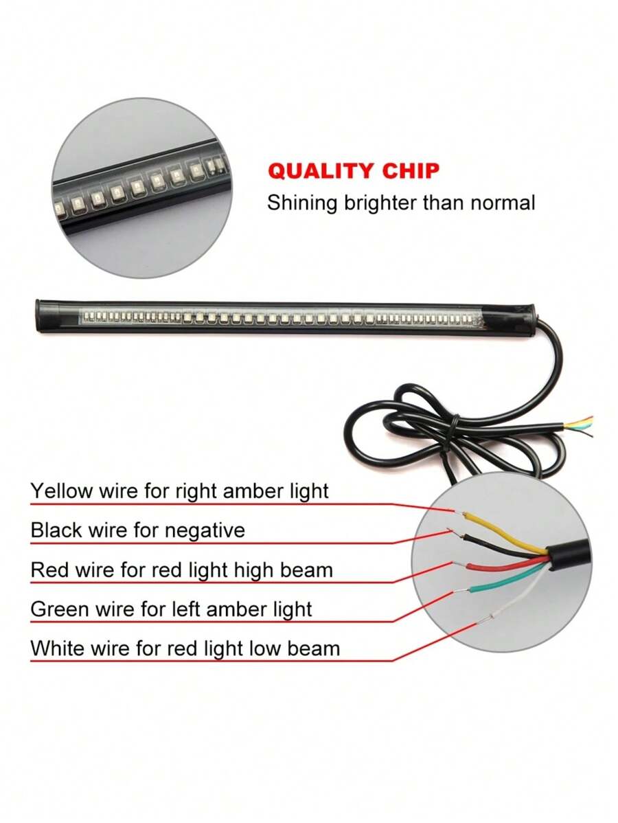 Tira de LED flexible luz trasera universal para motocicleta
