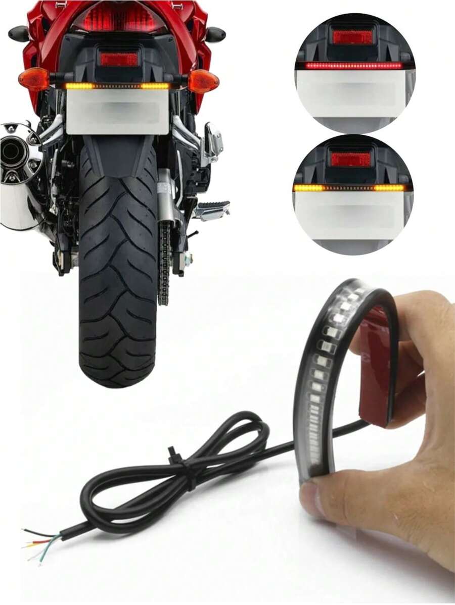 Tira de LED flexible luz trasera universal para motocicleta