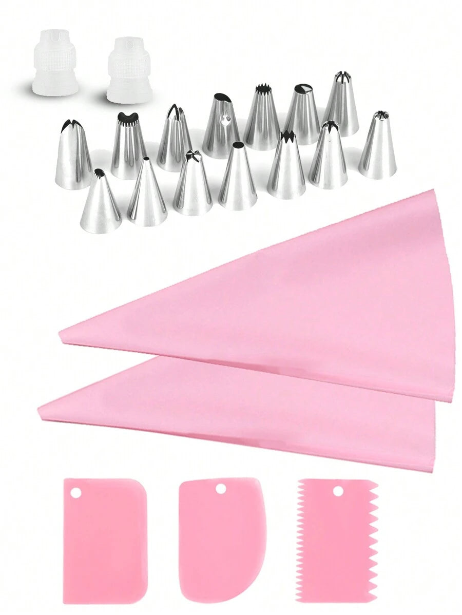 14 piezas Boquilla de tubería & Bolsa de pastel Set