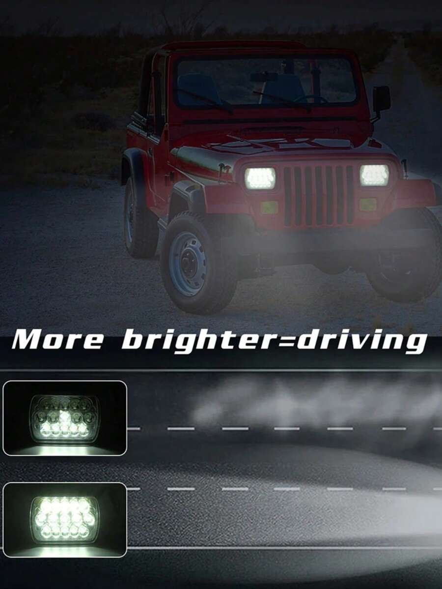 Faros LED cuadrados luces delanteras