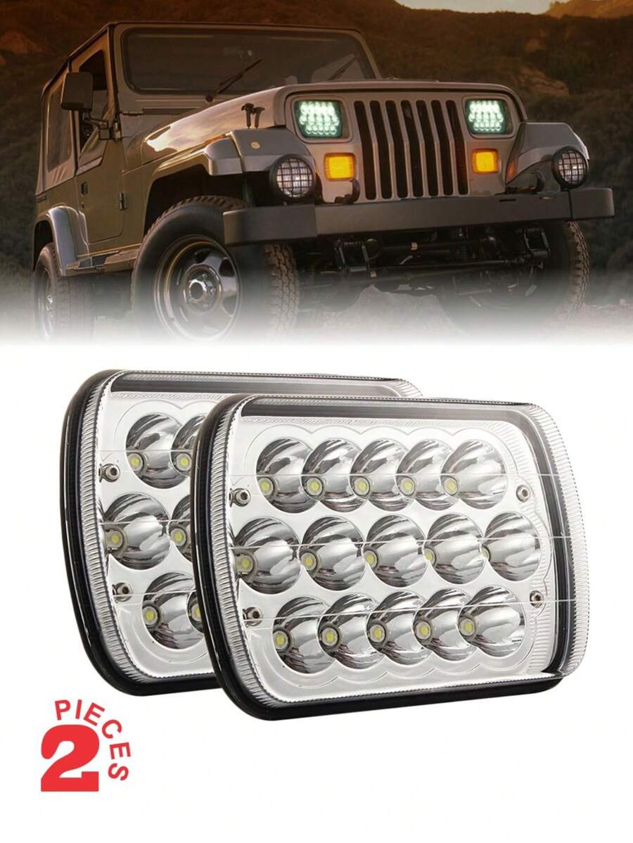 Faros LED cuadrados luces delanteras