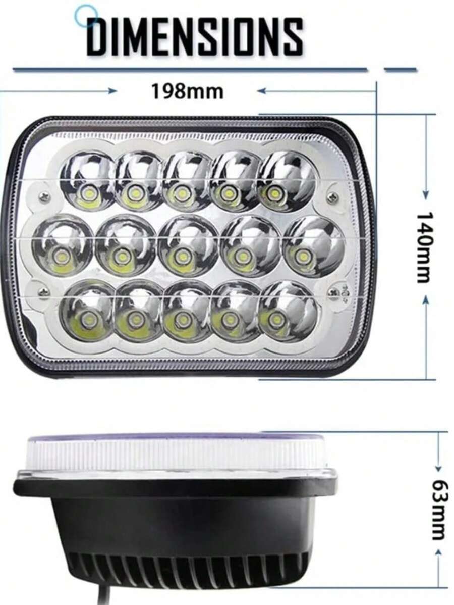 Faros LED cuadrados luces delanteras