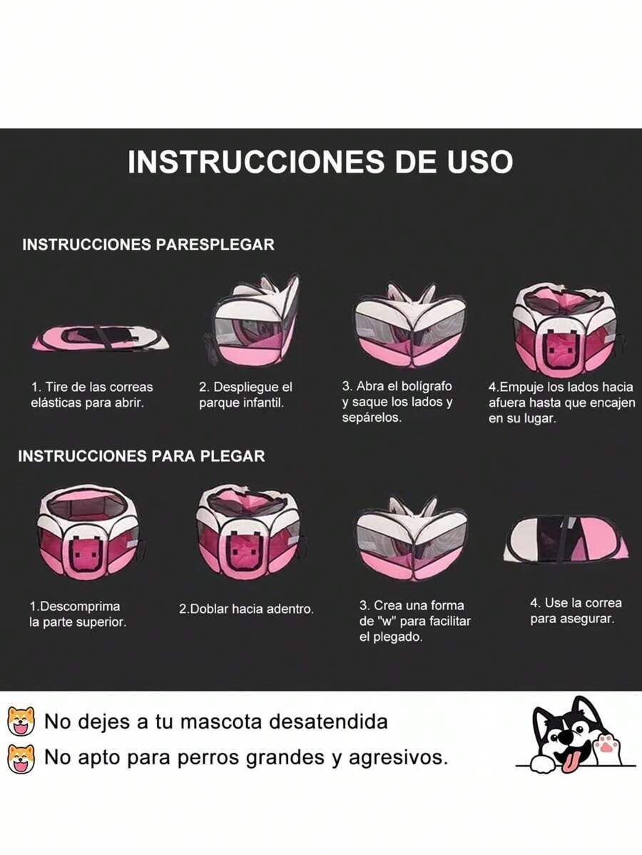 Casa Corral Para Mascotas Perros