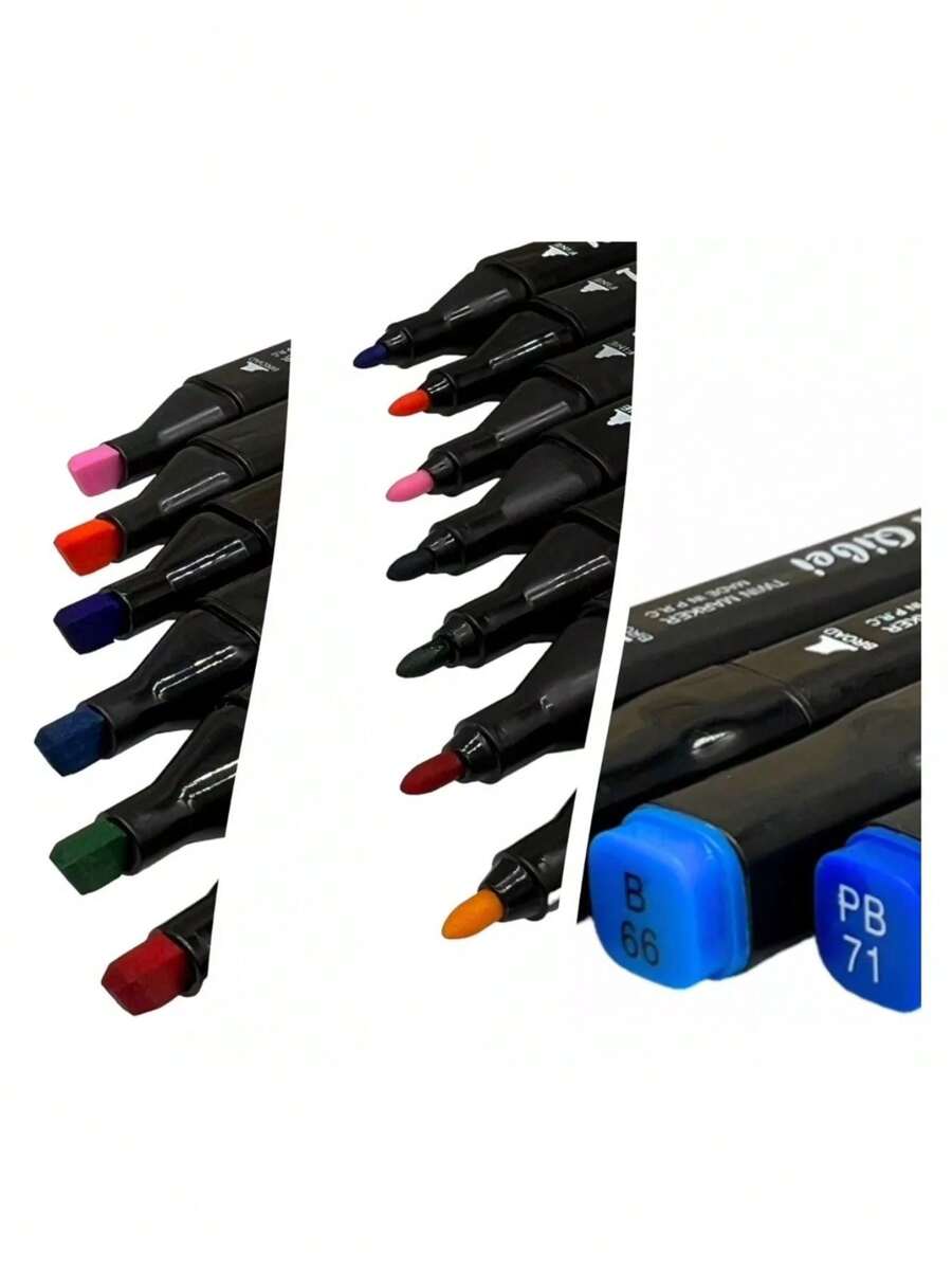 Plumones de Doble Punta Pincel 36 Colores