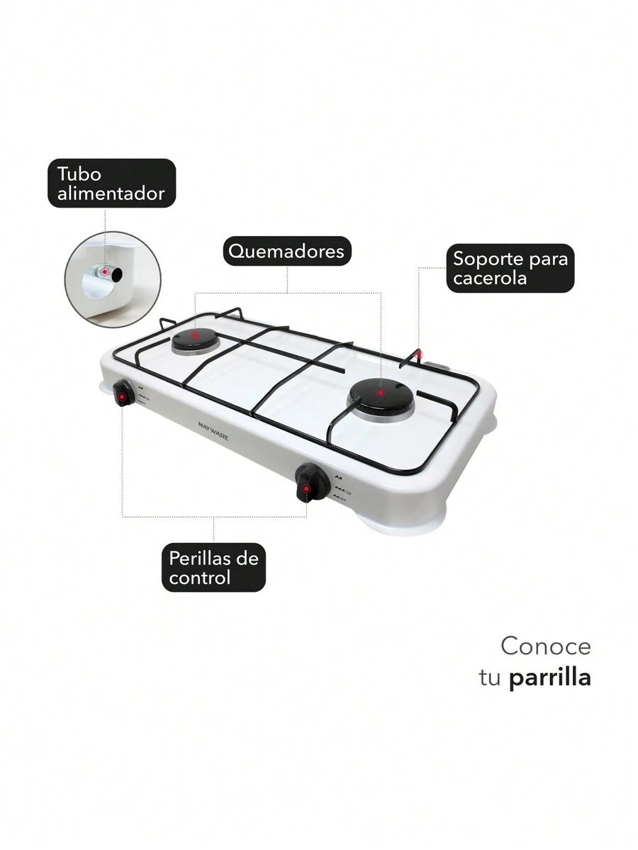 RCA Parrilla de Gas 2 Quemadores