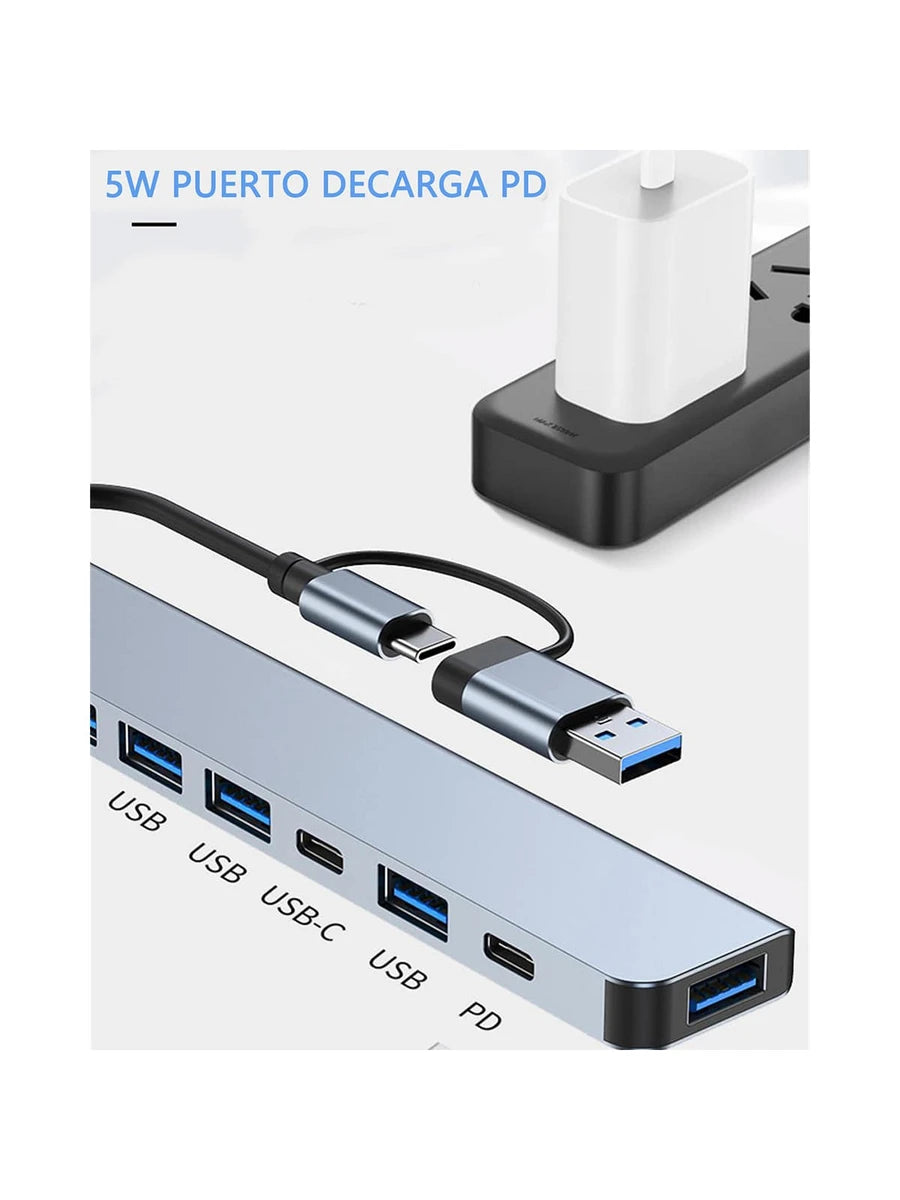 Hub USB C 3.0, 7 en 1 Adaptador USB