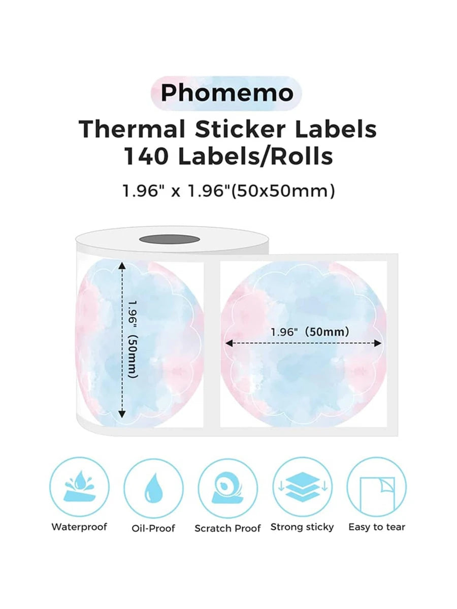 rollo de papel térmico con etiquetas