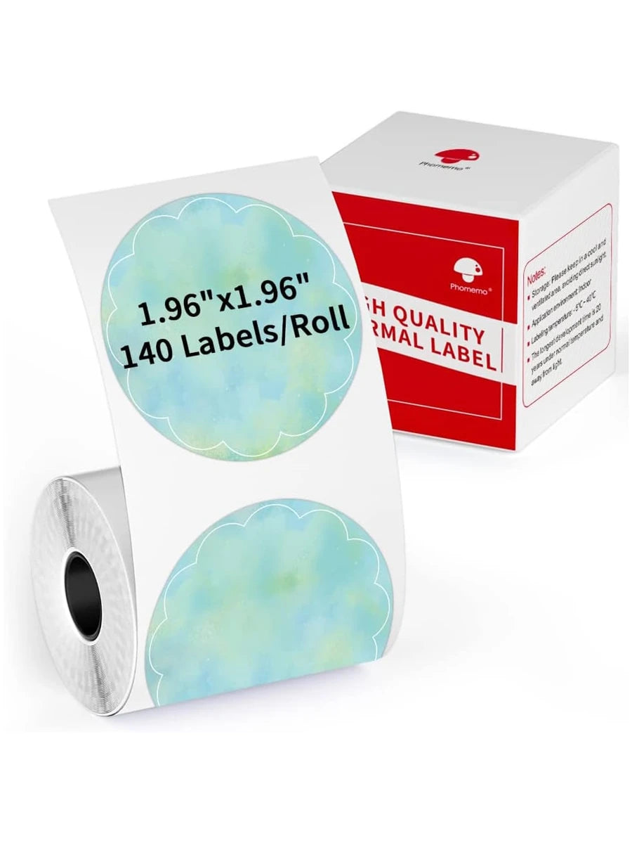 1 rollo de papel térmico con etiquetas