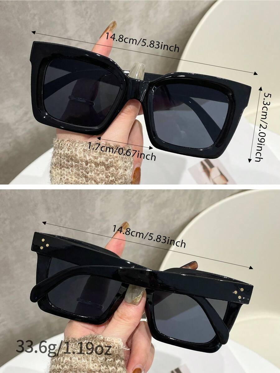 gafas de plástico de moda oversize para mujer