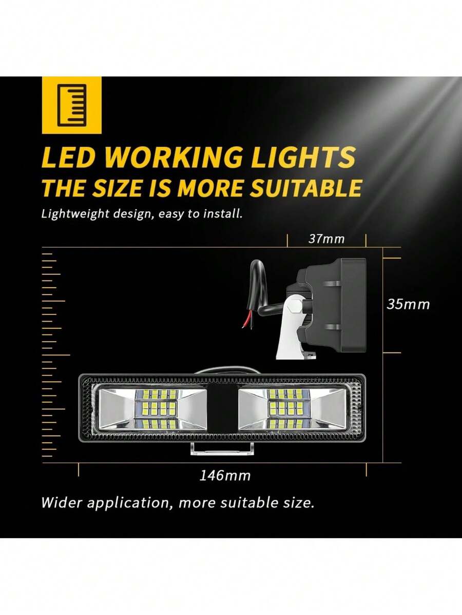 Set Faros LED Barra de 16 SMD de coche o motos