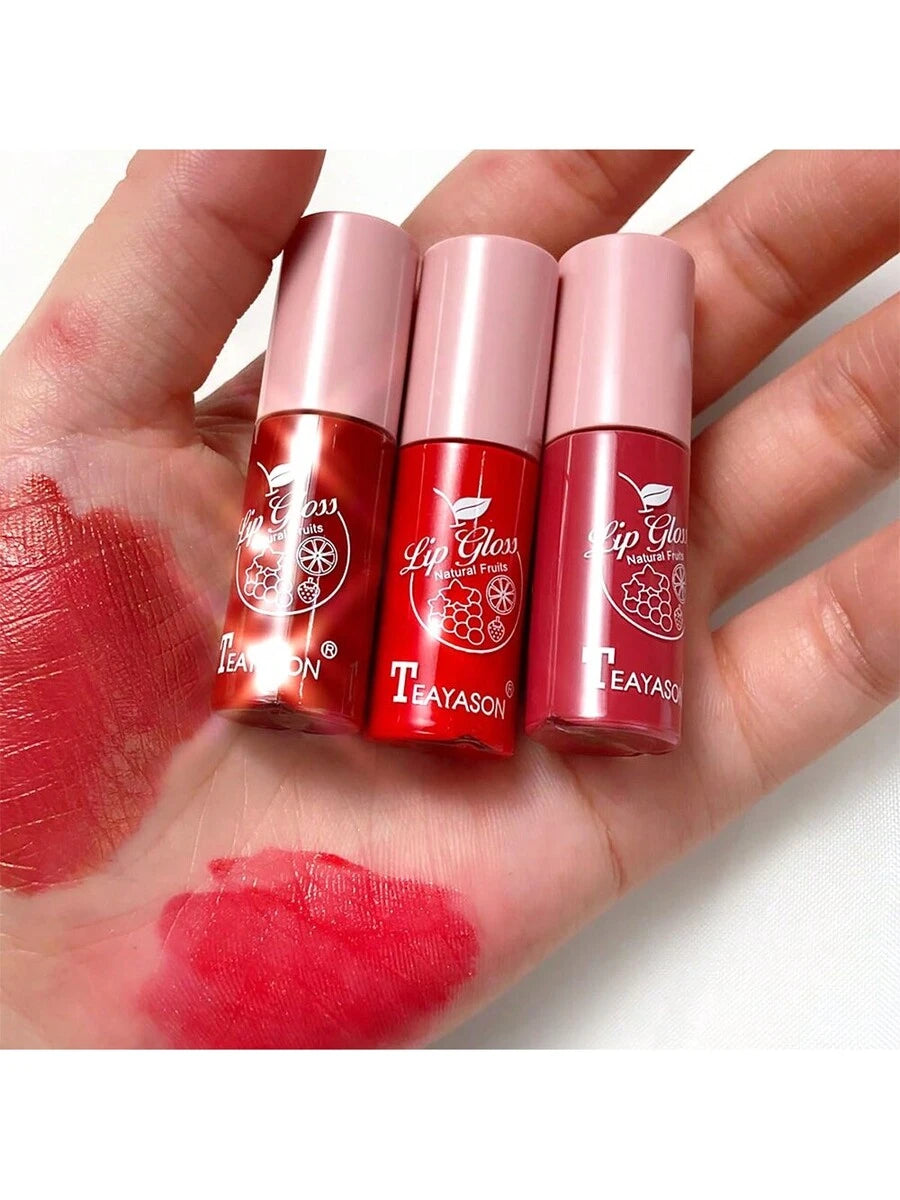 Juego de brillo labial con purpurina de 10 piezas