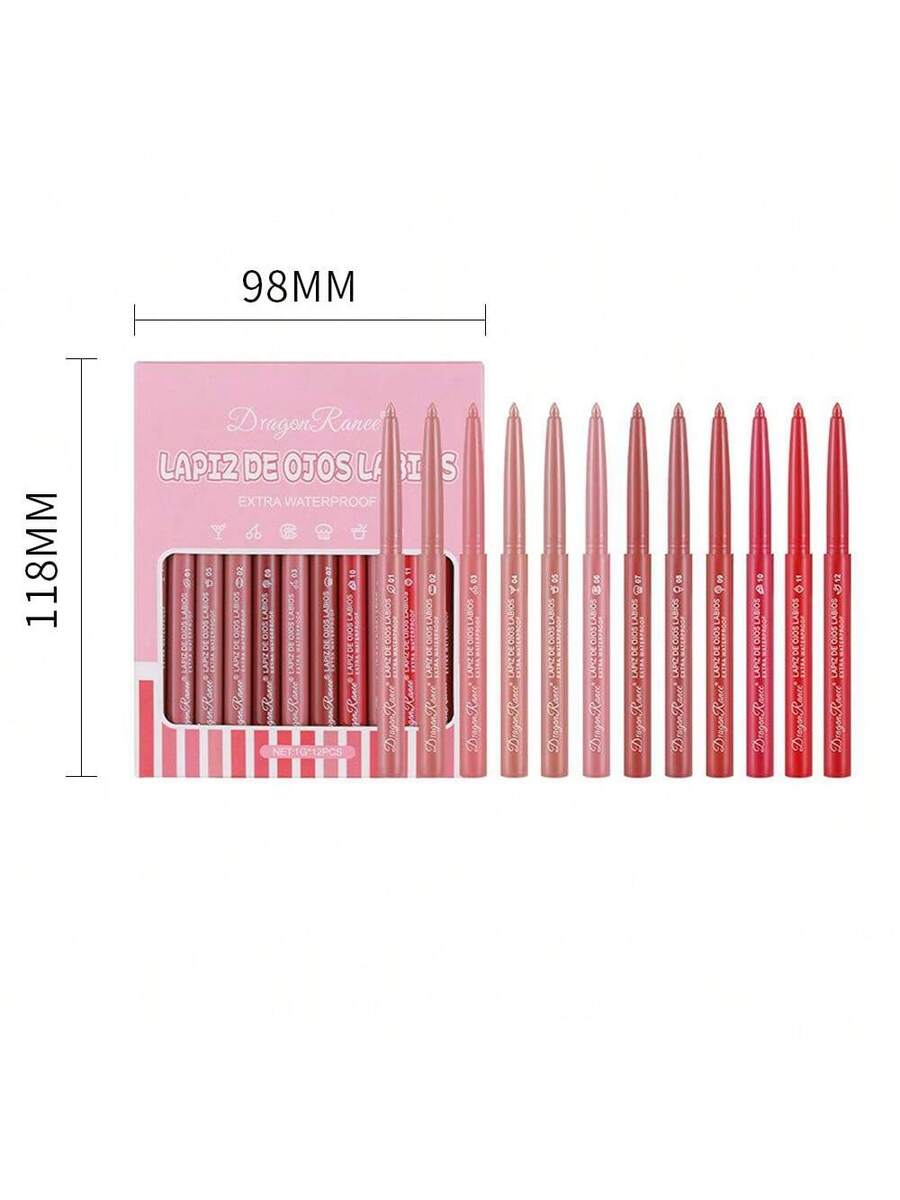 Delineador de labios mate de 12 colores