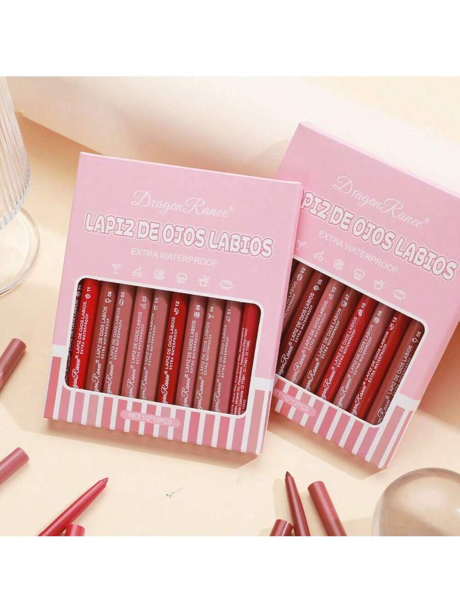 Delineador de labios mate de 12 colores