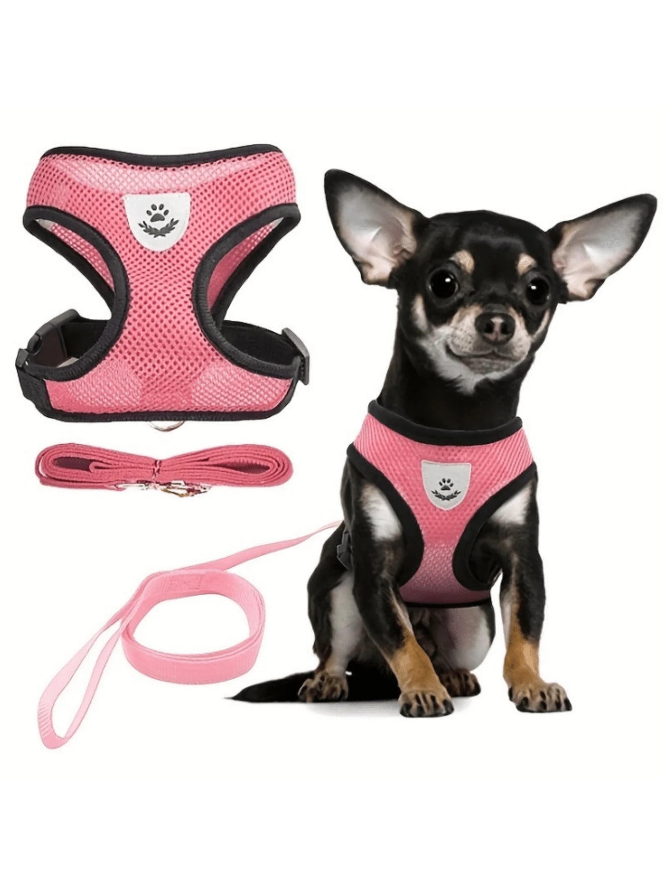 Conjunto de arnés y correa para mascotas (gatos y perros)