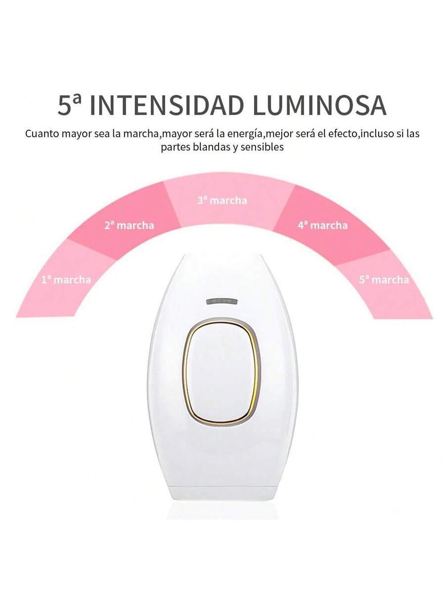 Dispositivo de depilación con luz pulsada láser permanente e indoloro