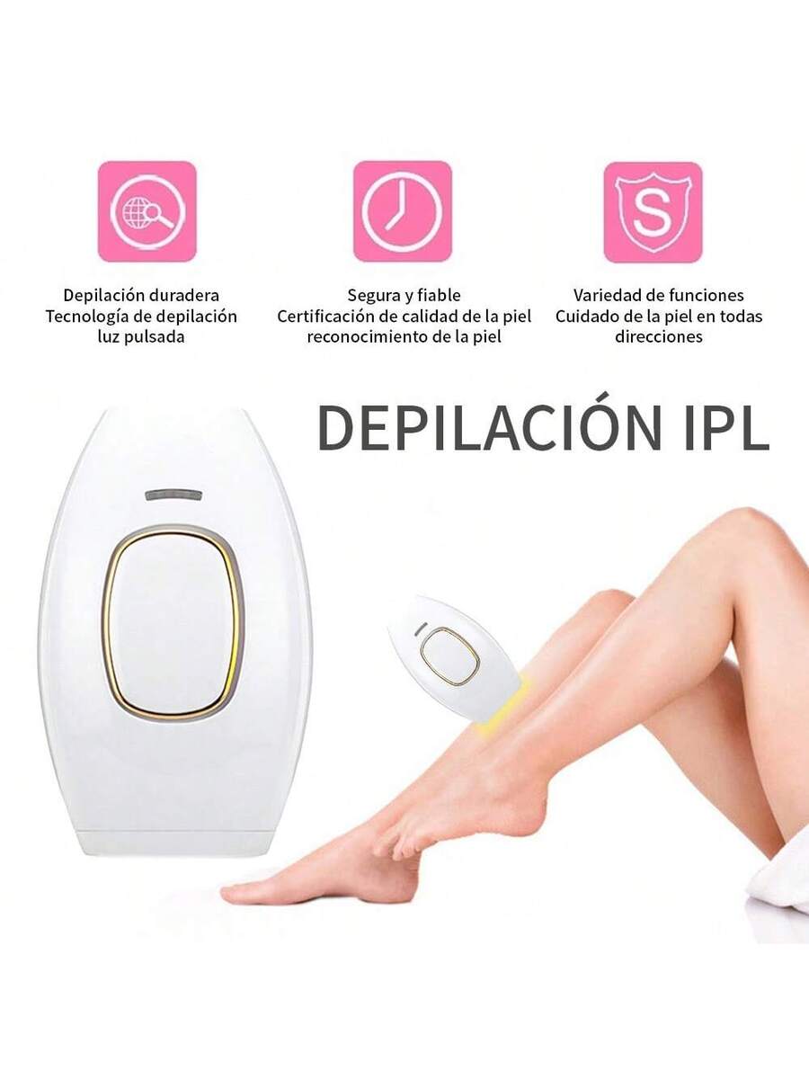 Dispositivo de depilación con luz pulsada láser permanente e indoloro