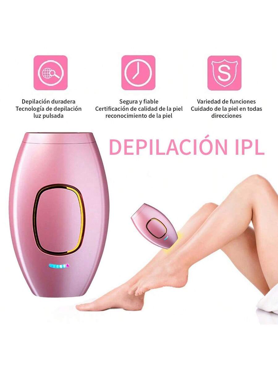 Dispositivo de depilación con luz pulsada láser permanente e indoloro