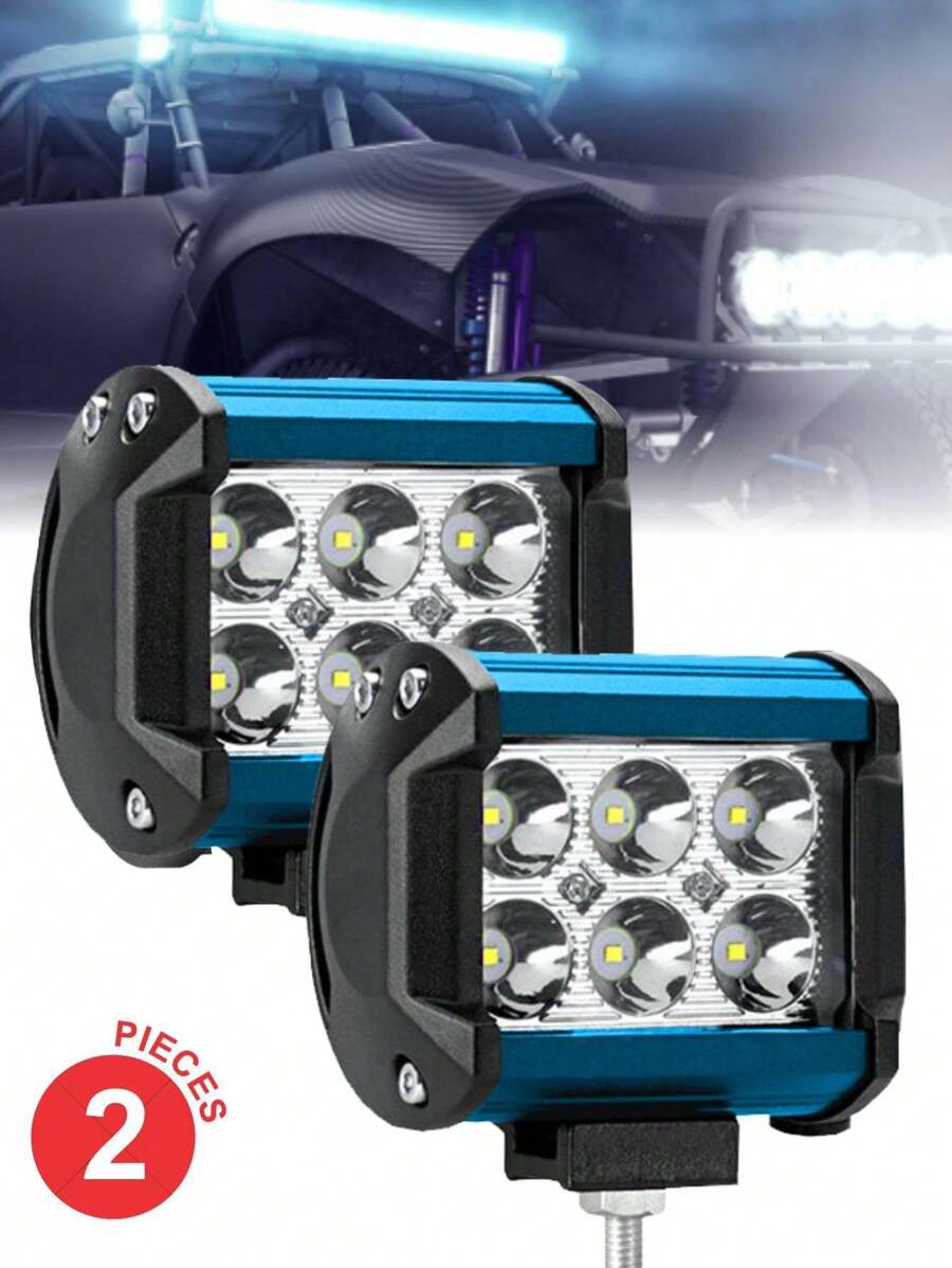 Faros luces delanteros cuadrados estroboscópico para vehiculos motocicleta