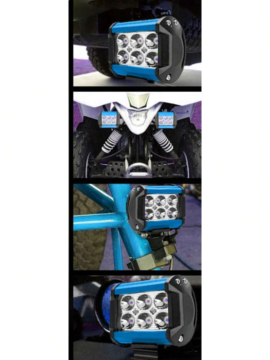 Faros luces delanteros cuadrados estroboscópico para vehiculos motocicleta