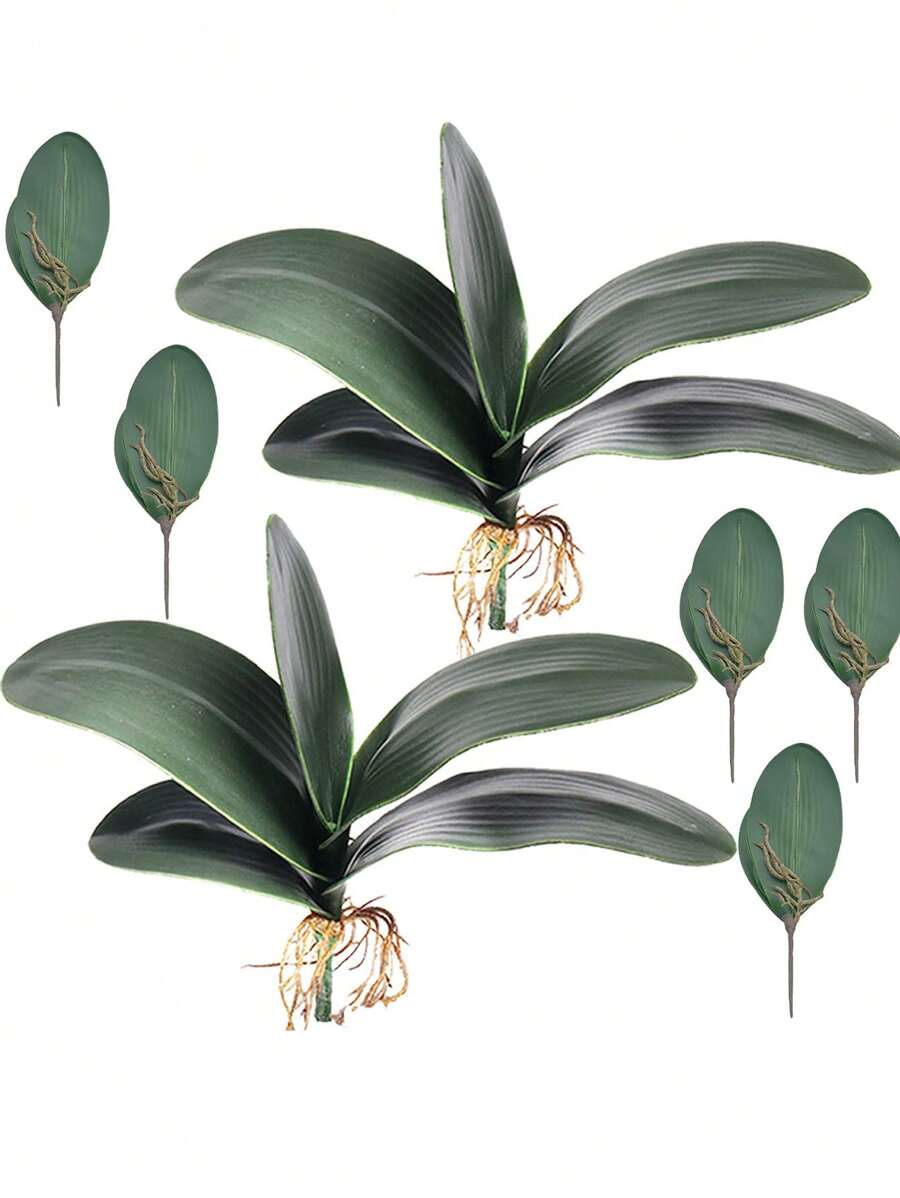 2 Piezas Planta potted con Orquídea simulada de Mariposa