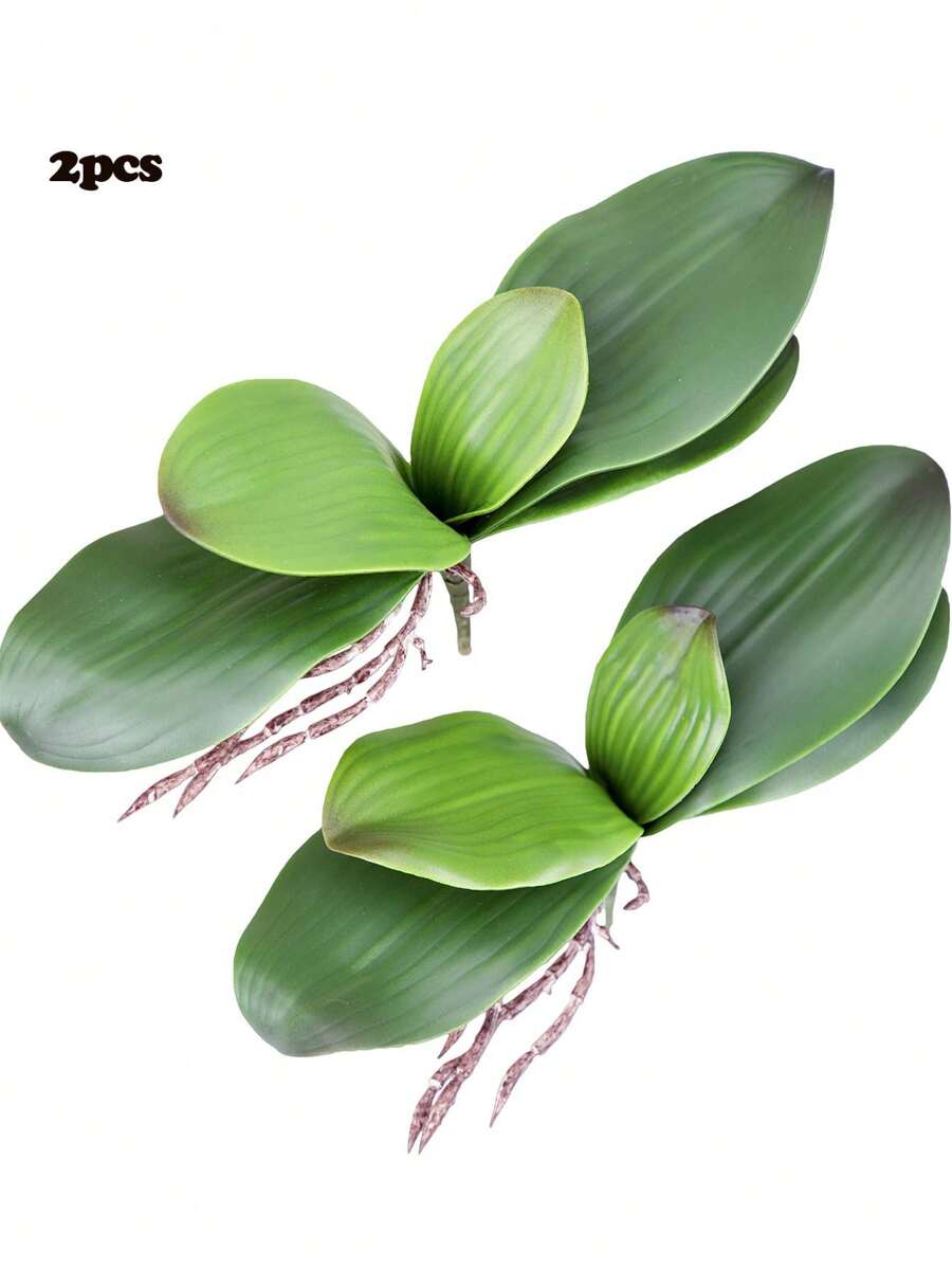 2 Piezas Planta potted con Orquídea simulada de Mariposa