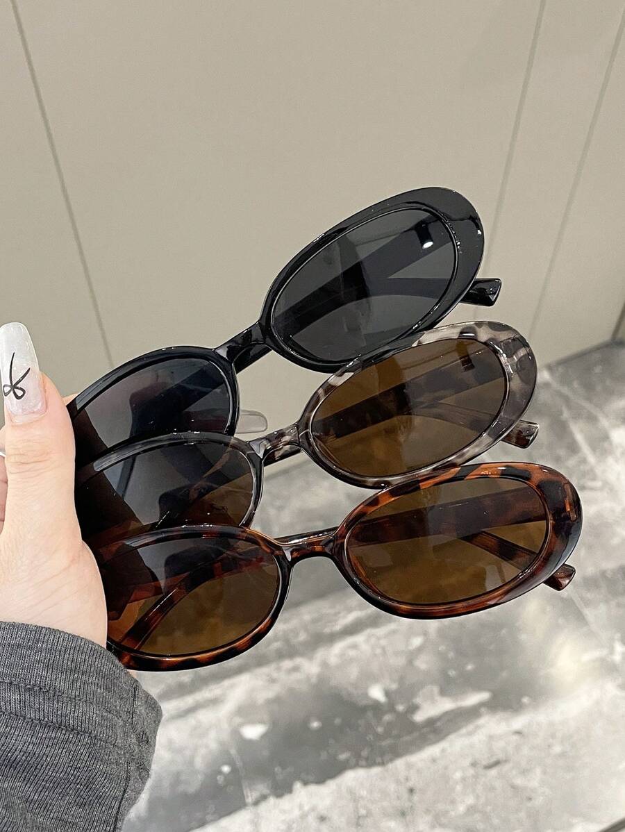 gafas con estampado de leopardo y marcos geométricos multicolor