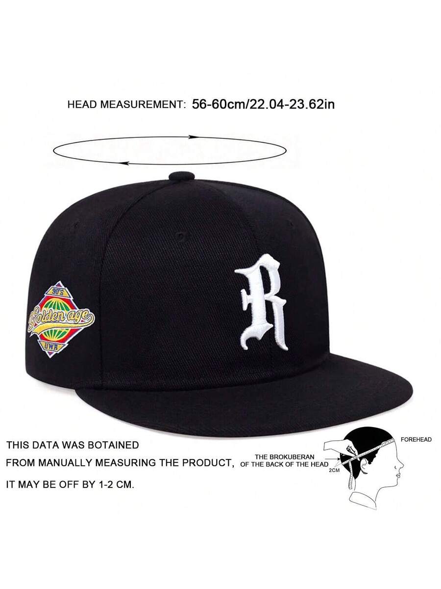 Gorra de béisbol con bordado de letra R