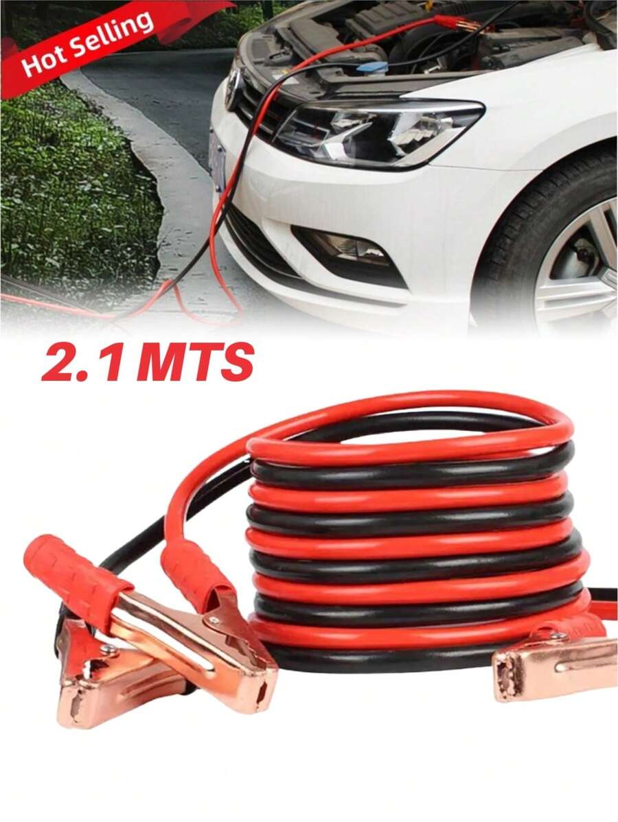 Cables de arranque de emergencia con abrazaderas 2.1 mts para coche