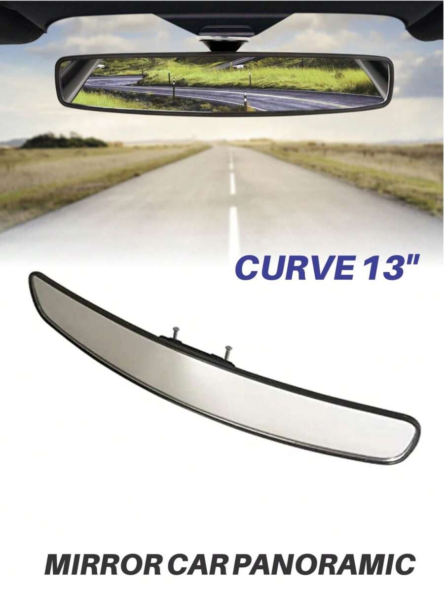 Espejo retrovisor panorámico curvo para superponer para coche
