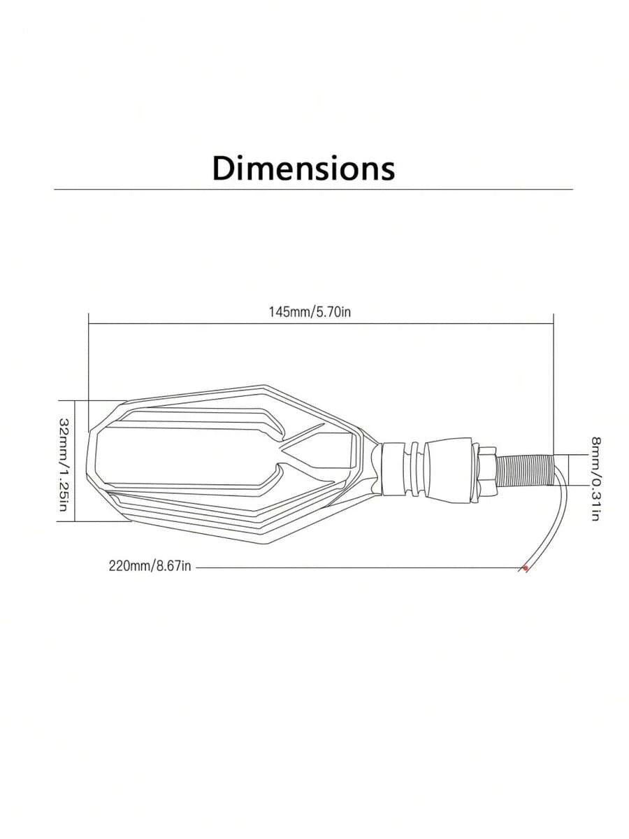 Luces direccionales universal para motocicleta