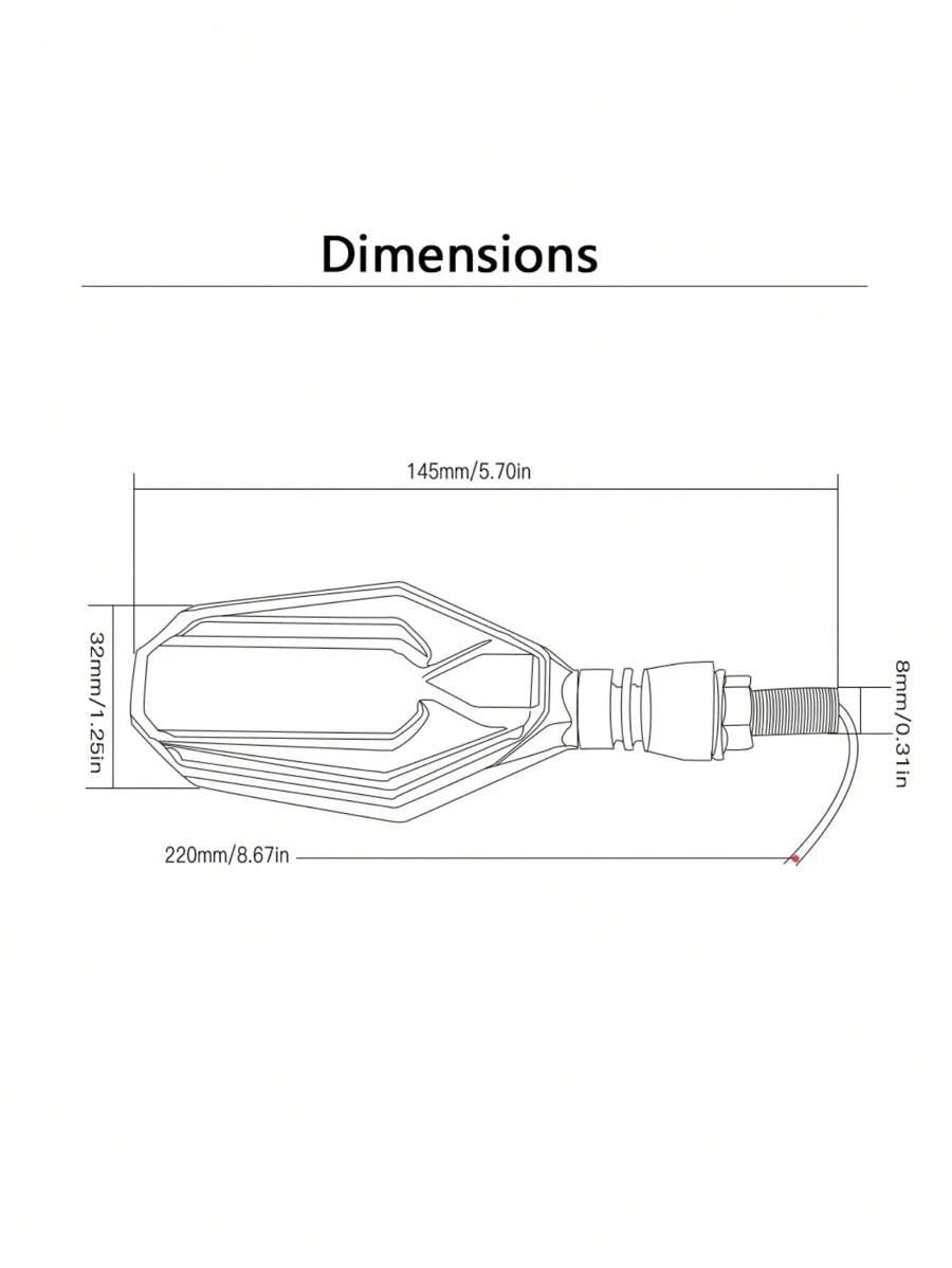 Luces direccionales universal para motocicleta