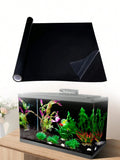 1 pieza Fondo negro para acuario con adhesivo estático, fondo autoadhesivo para pecera, pegatina de vinilo para fondo de acuario, póster de fondo para pecera, decoraciones de papel tapiz para acuario