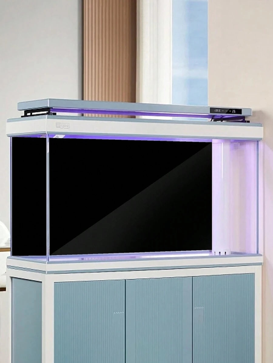 1 pieza Fondo negro para acuario con adhesivo estático, fondo autoadhesivo para pecera, pegatina de vinilo para fondo de acuario, póster de fondo para pecera, decoraciones de papel tapiz para acuario