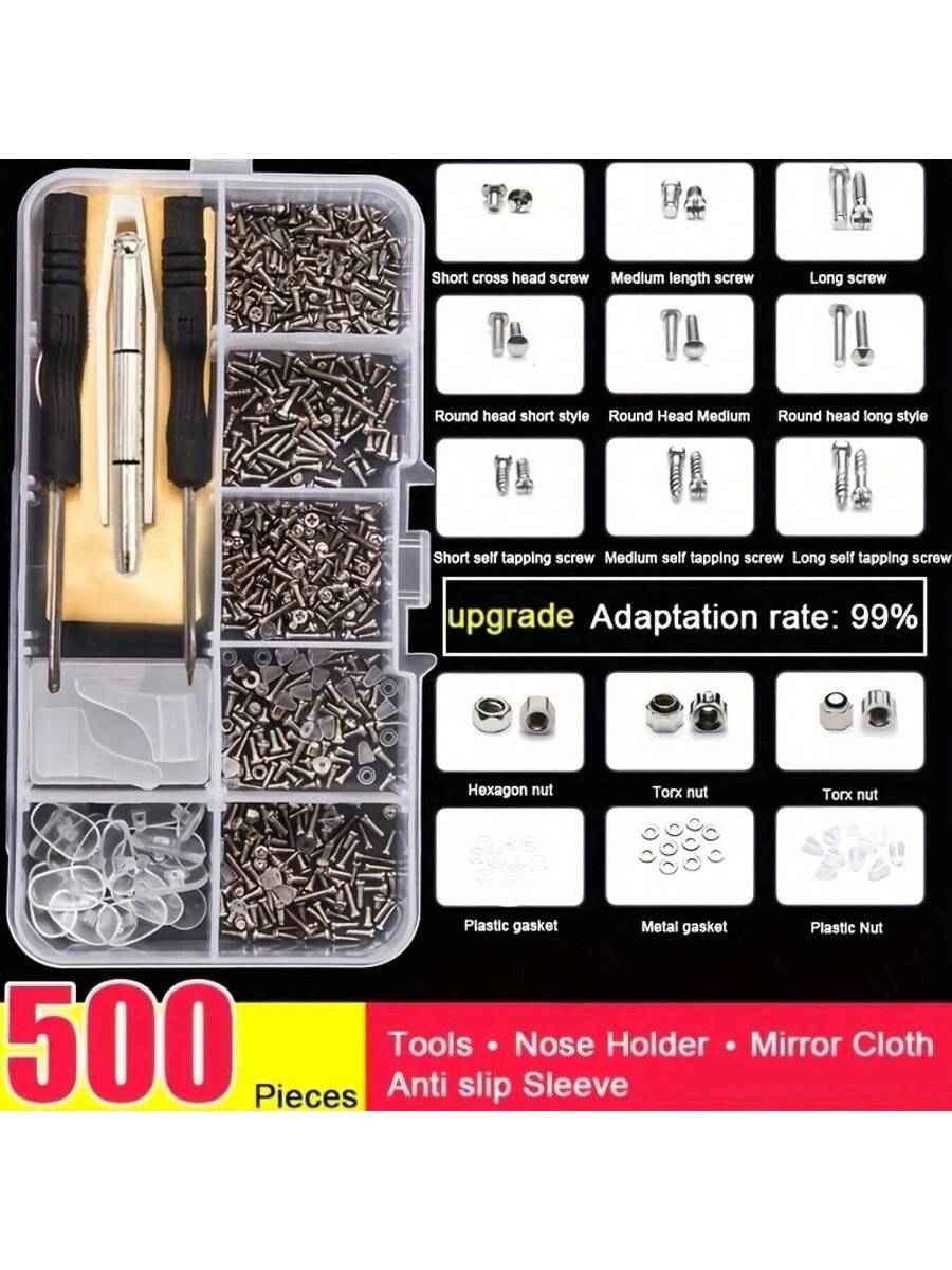 Kit de reparación de gafas de 80-500 piezas