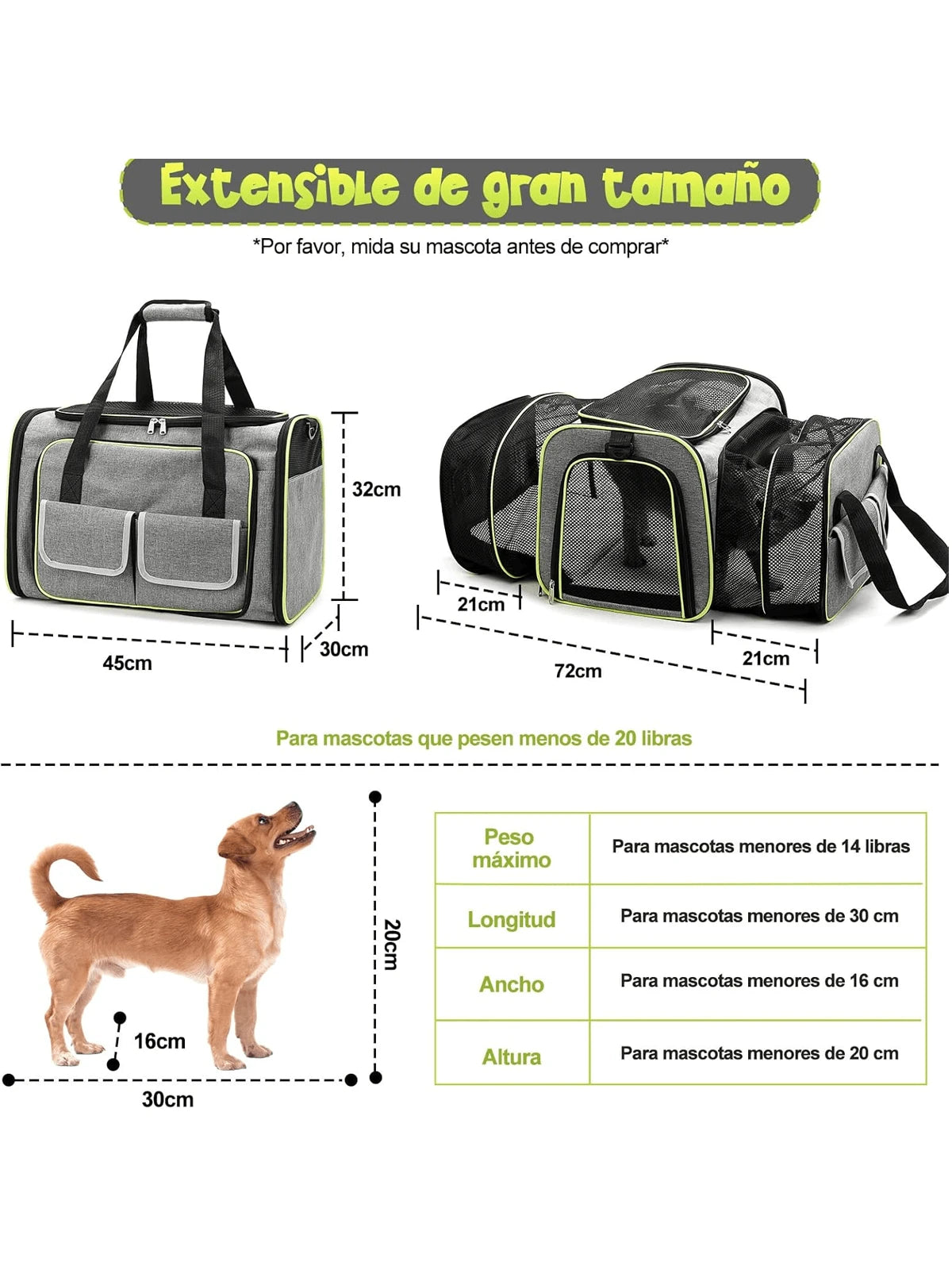 Bolsa de Mascotas Plegable