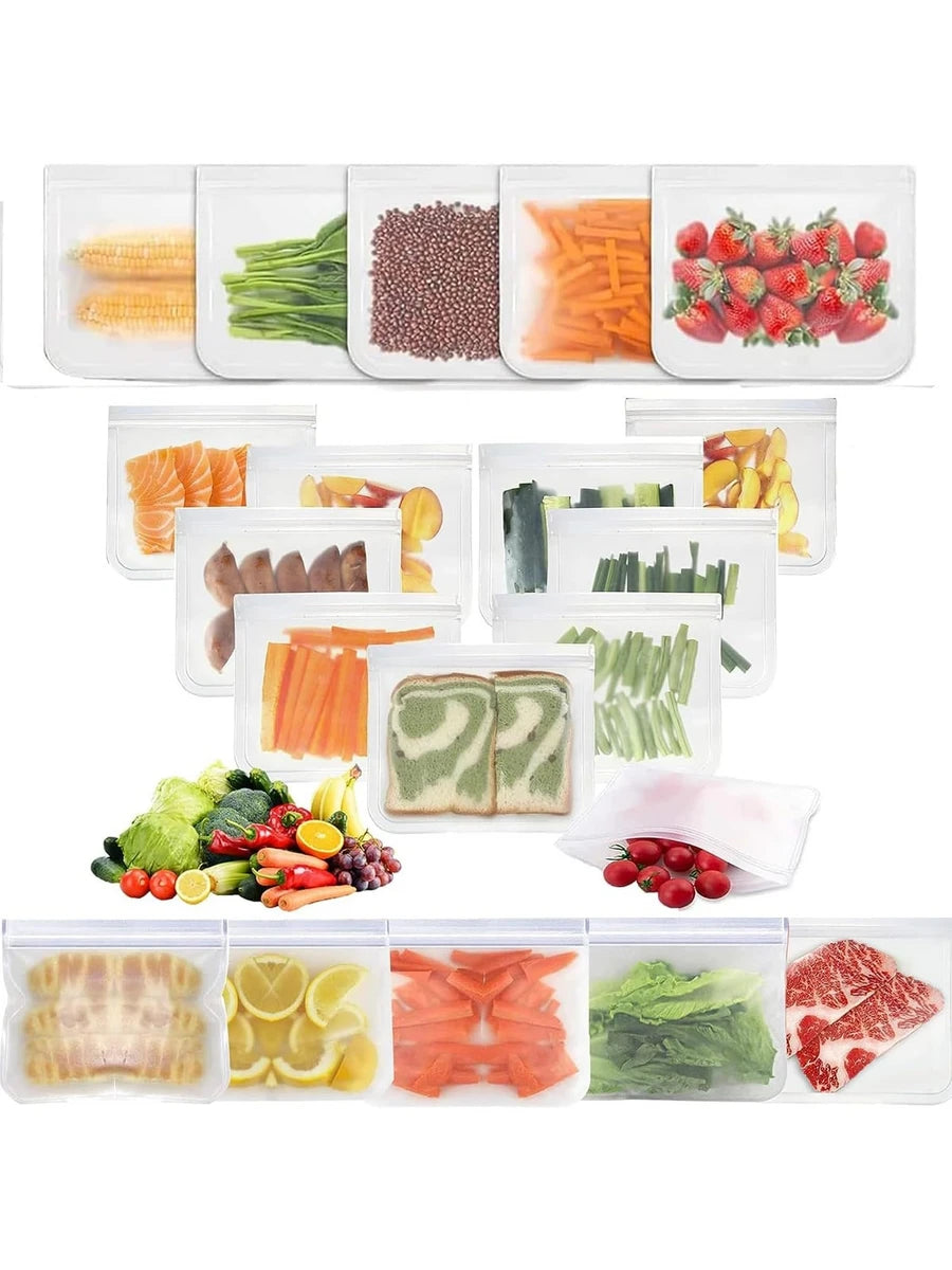 Bolsas Reutilizables para Alimentos Paquete de 20 Bolsa
